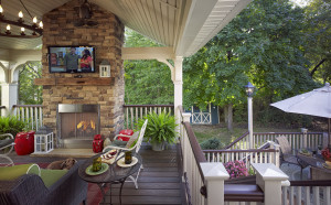 Patio and Deck Fireplace Designs- Fireplaces for Decks- Amazing Decks One of the most popular features for decks or patios are fireplaces. Fireplaces for decks or patios can enhance the value of your outdoor space