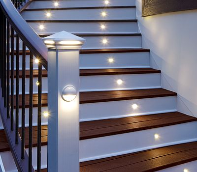 trex deck lighting- trex lighting solutions for decking stairs and posts- Amazing Deck